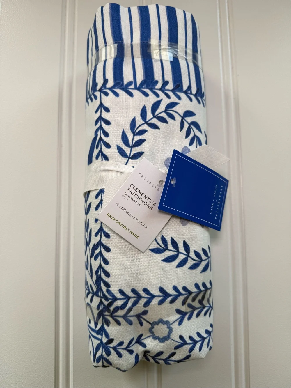 Pottery Barn Mark D Sikes Clementine Patchwork Tablecloth 70
